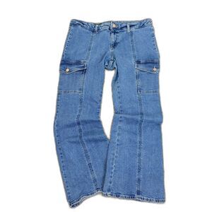 Women’s Wild Fable Lo-Rise Wide-Leg Flare Cargo Jeans Size 16